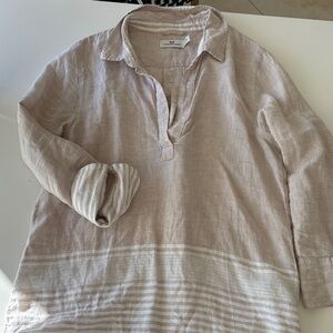 Vineyard Vines tan Linen Shirt